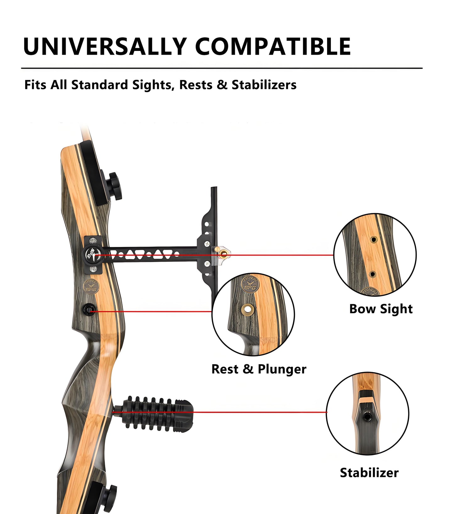 Sage 62" Traditional Takedown Recurve Bow (30-50 Lbs)