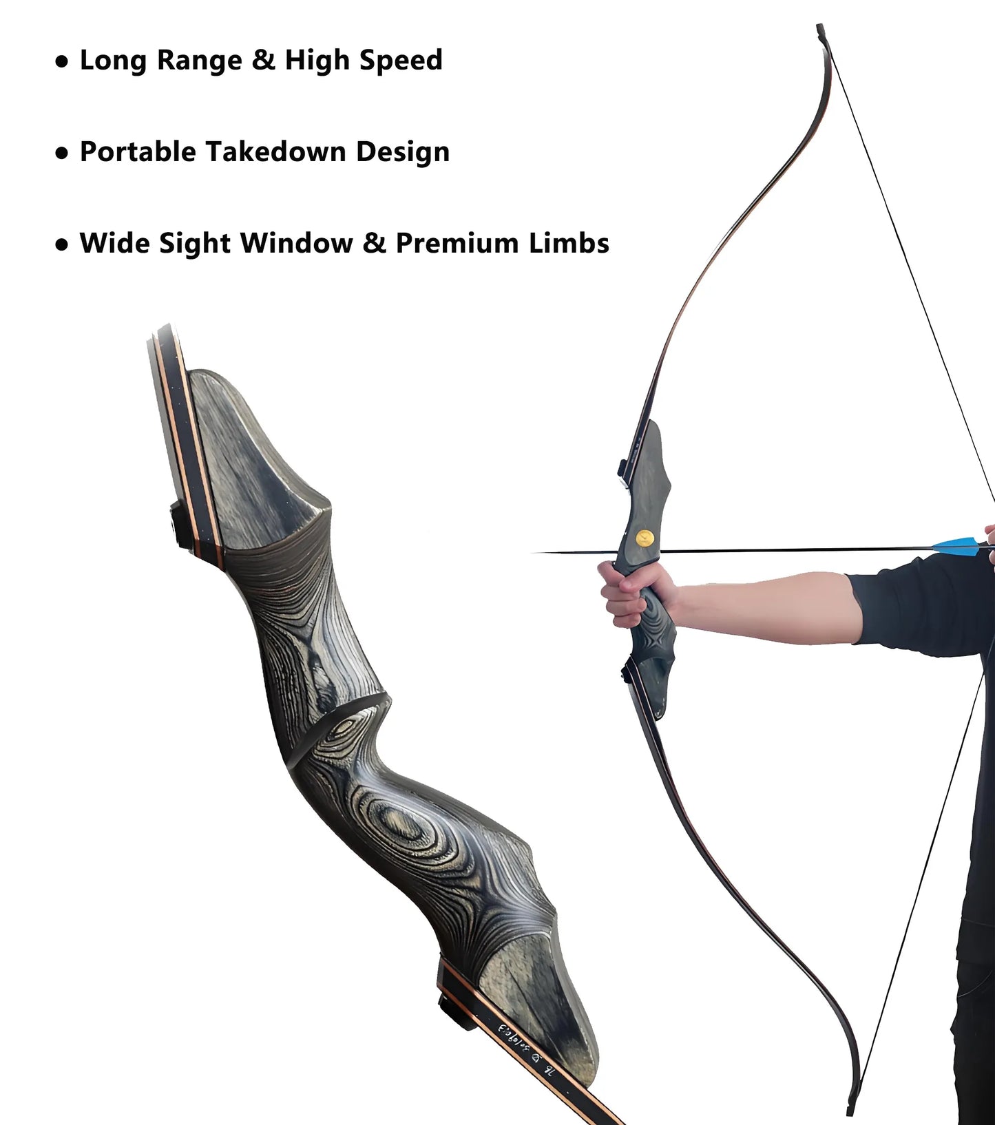 AIM Hero Takedown Recurve Bow(30–55 Lbs)